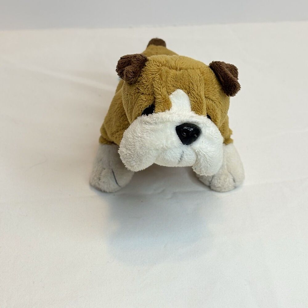 Ganz Webkinz Bulldog Plush Puppy Dog Tan White 6” Stuffed Animal